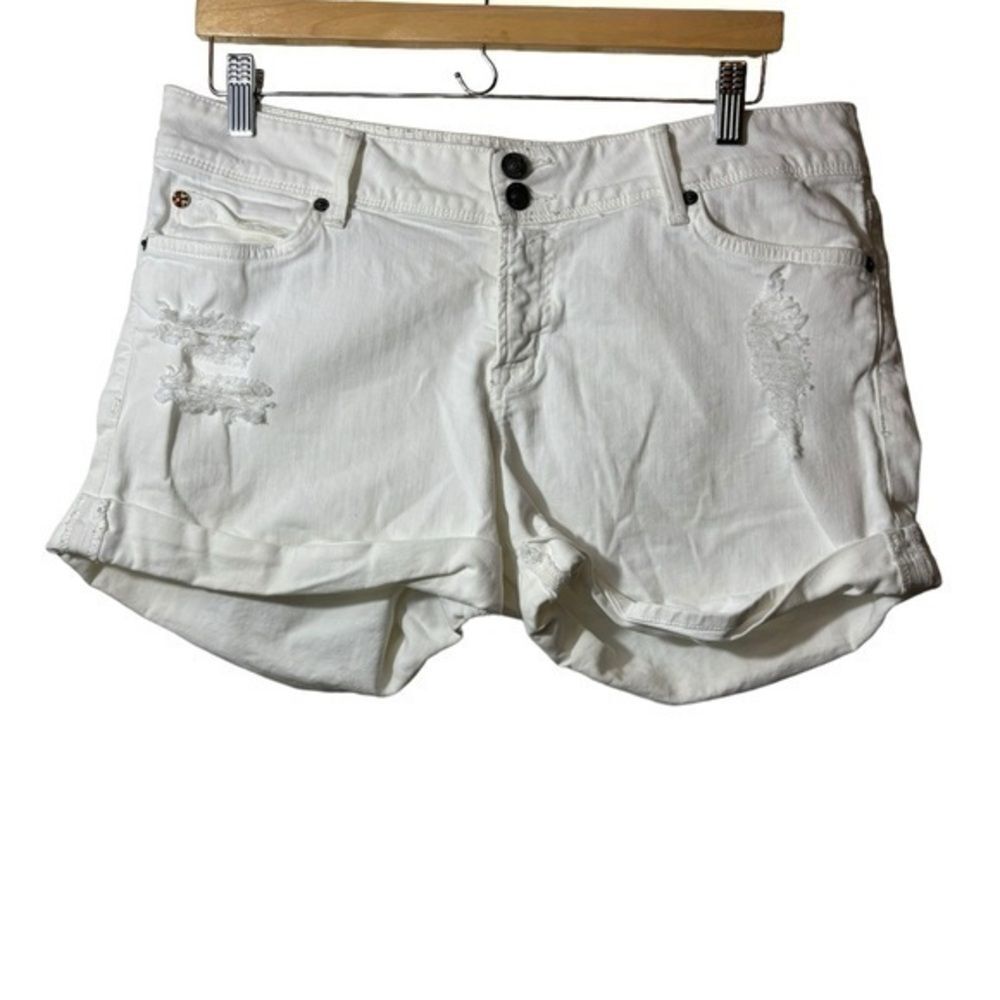 HUDSON l denim jean shorts white